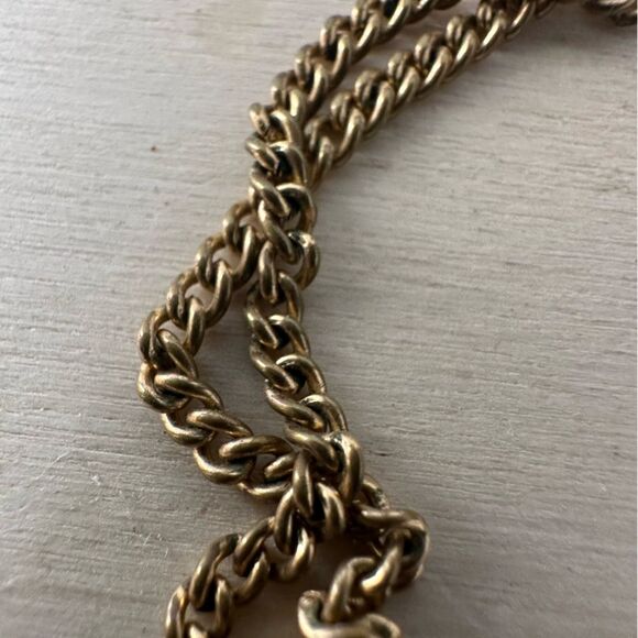 Vintage Regency Revival Filigree And Rhinestone Dainty Necklace - Picture 5 of 7